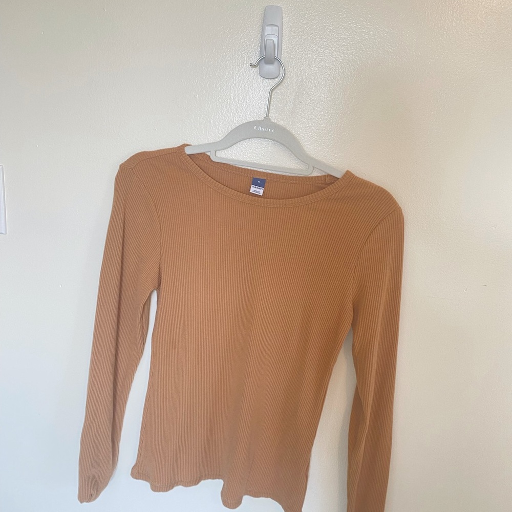 Long Sleeve Ribbed T Shirt
